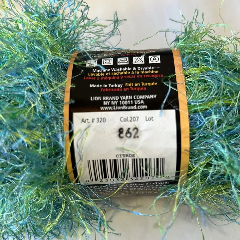 New Lion Brand Fun Fur and Fun Fur Prints Eyelash Yarn-5 Skeins